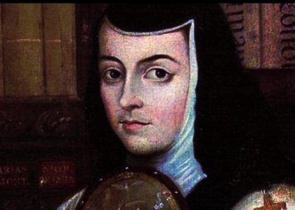 Retrato de Sor Juana Inés de la Cruz, escritora y monja mexicana del siglo XVII